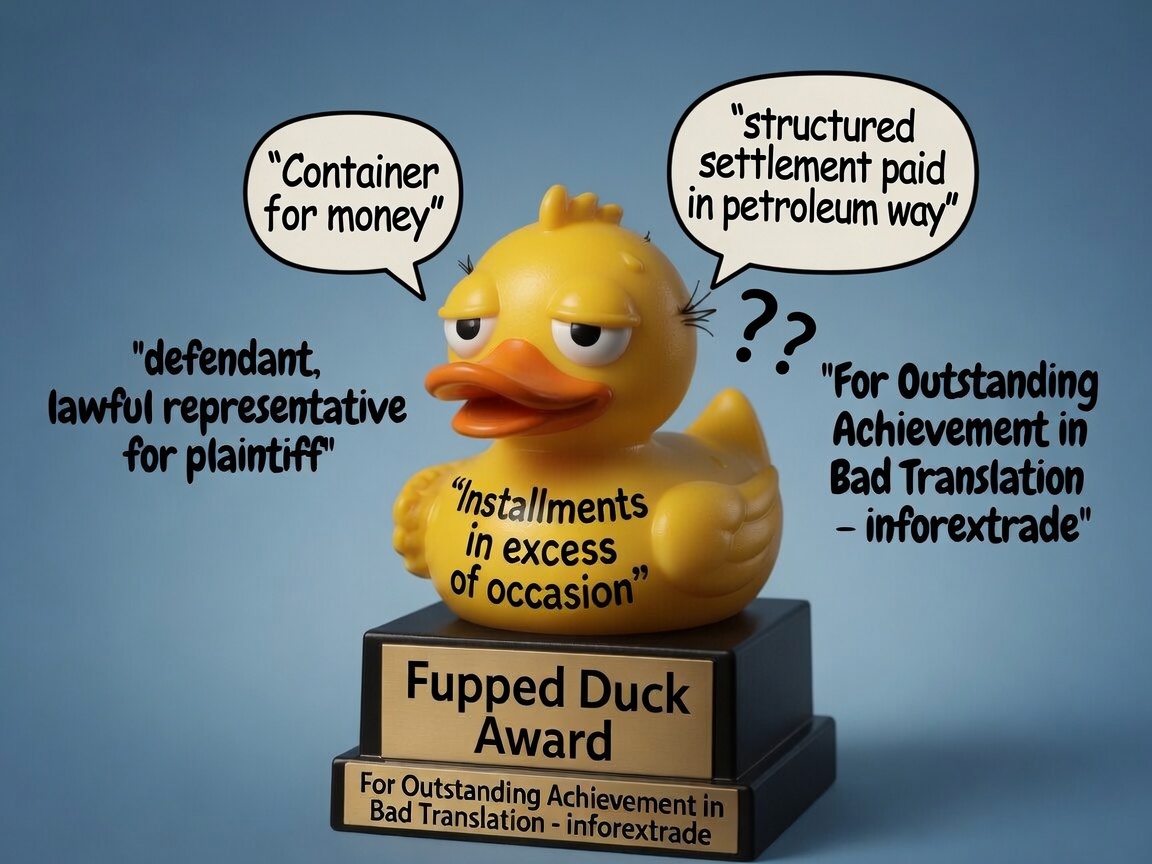 Non Native English Speakers Using Translation Programs Fupped Duck on Structured Settlements