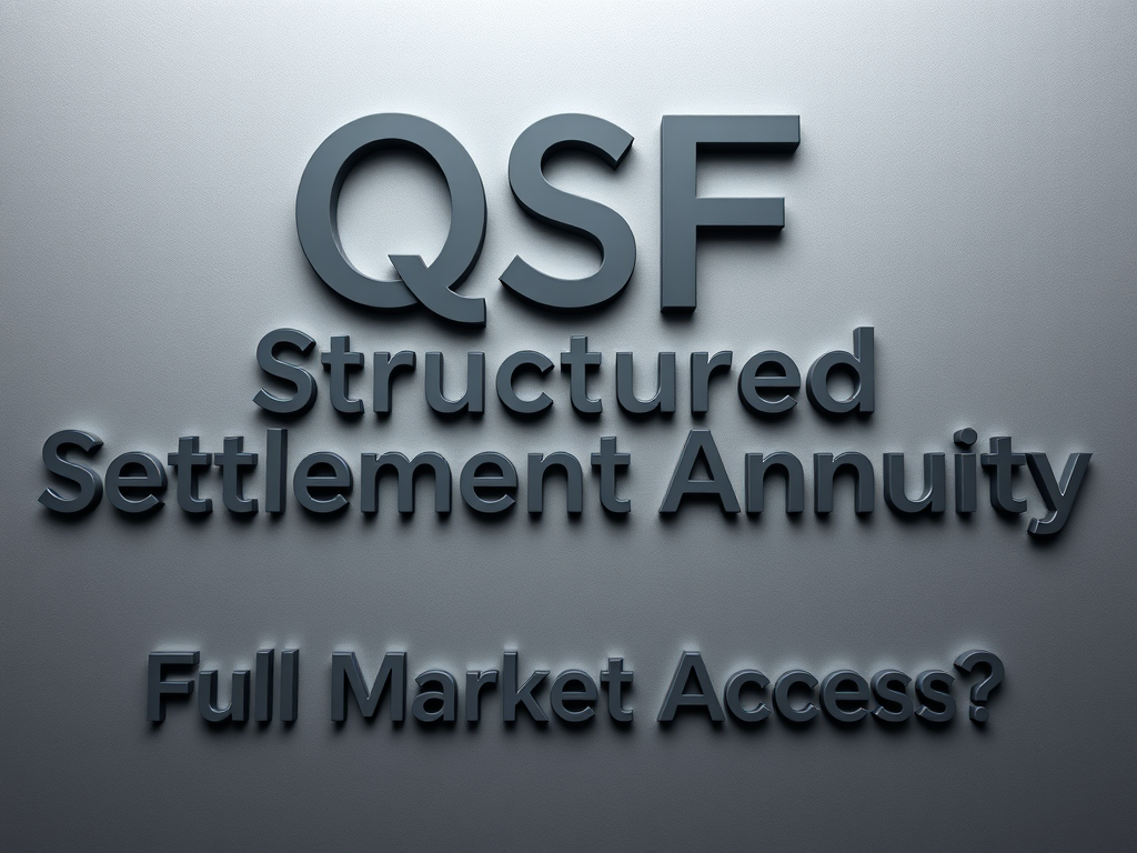 Use of QSF doesn’t always mean Full Structured Settlement Market Access