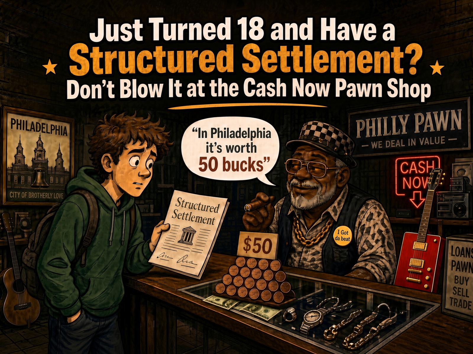 Just Turned 18 and Have a Structured Settlement? Don’t Blow It at the Cash Now Pawn Shop