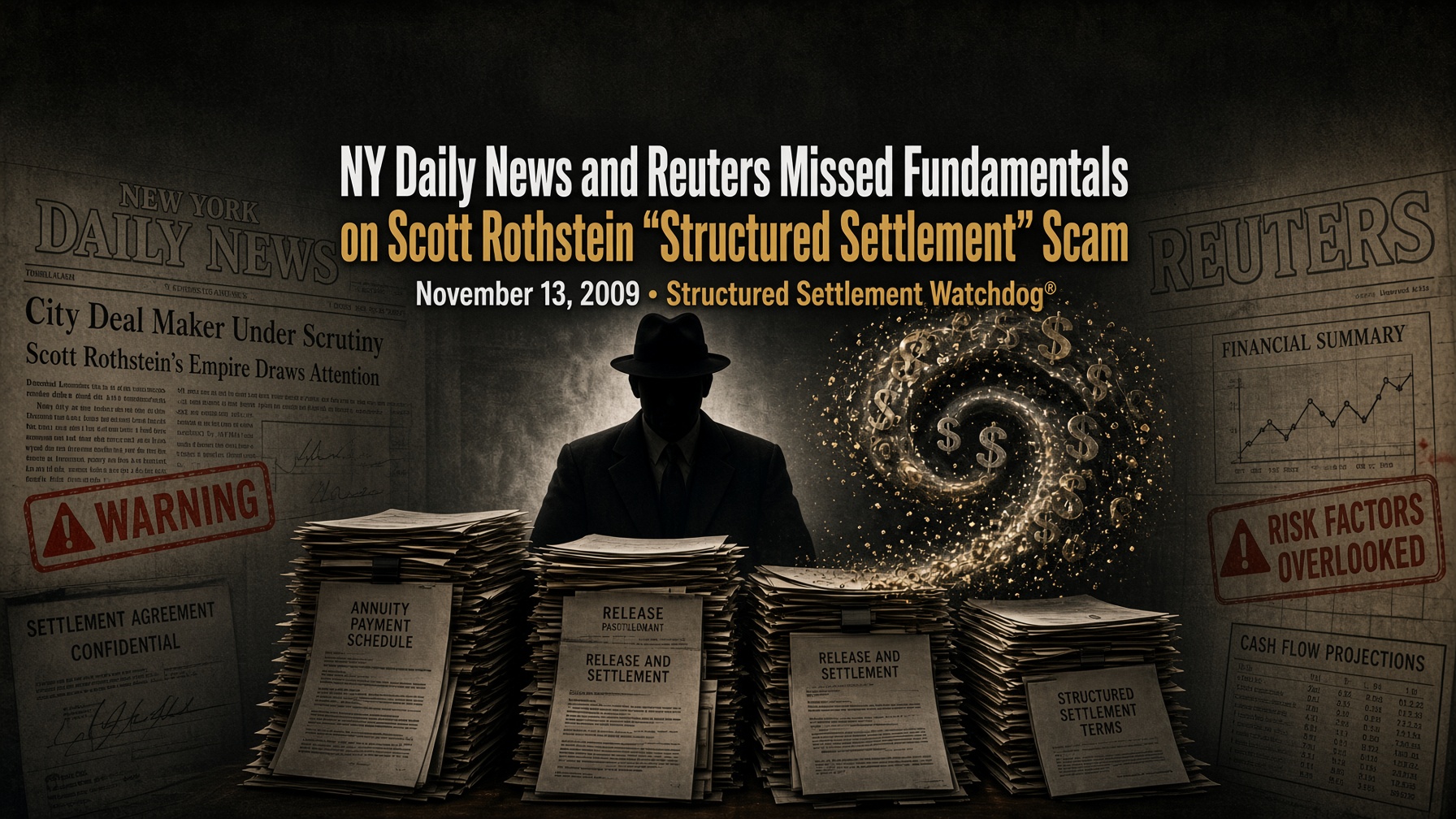 New York Daily News and Reuters Missed Fundamentals on Scott Rothstein “Structured Settlement” Scam