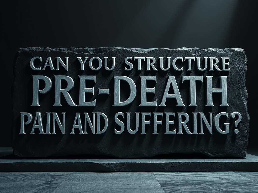 Can You Structure Pre Death Pain and Suffering and Claims of Decedent?