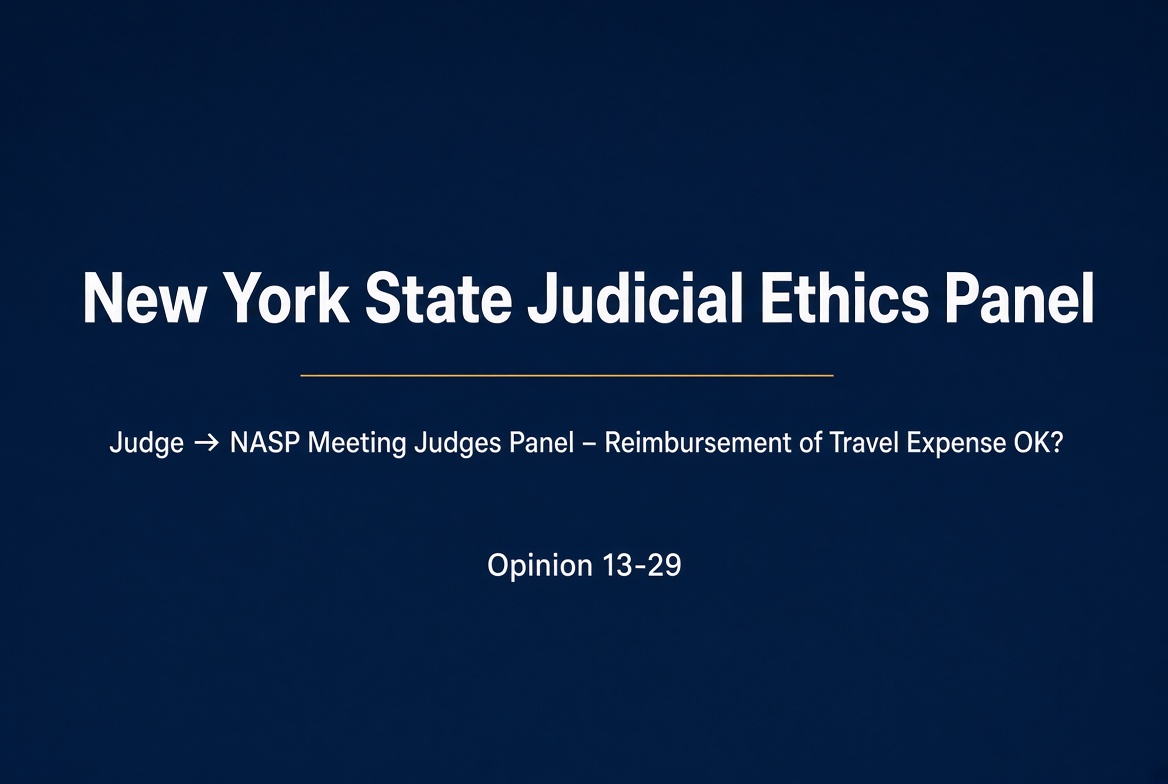 New York State Judicial Ethics Panel Says New York Judge’s Way Can Be Paid by NASP?