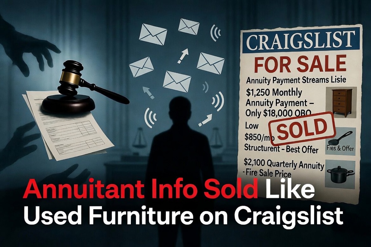 Craigslist used as a Pawn Shop to Sell Structured Settlement Payee Info by Failed Cash Now Pusher