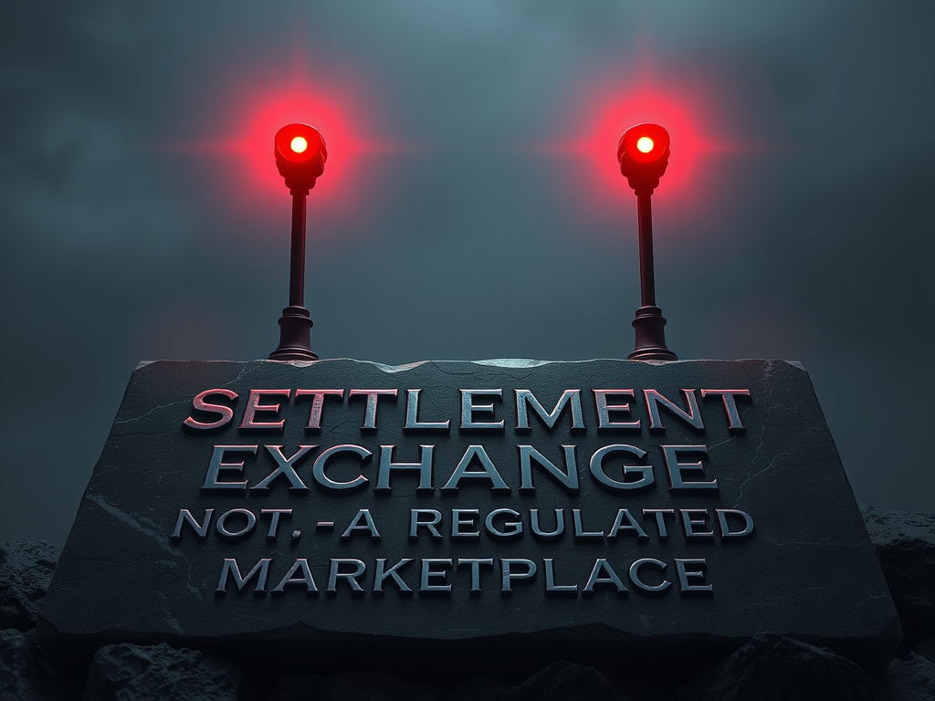 Settlement Exchange | Warning, Not a Regulated Marketplace