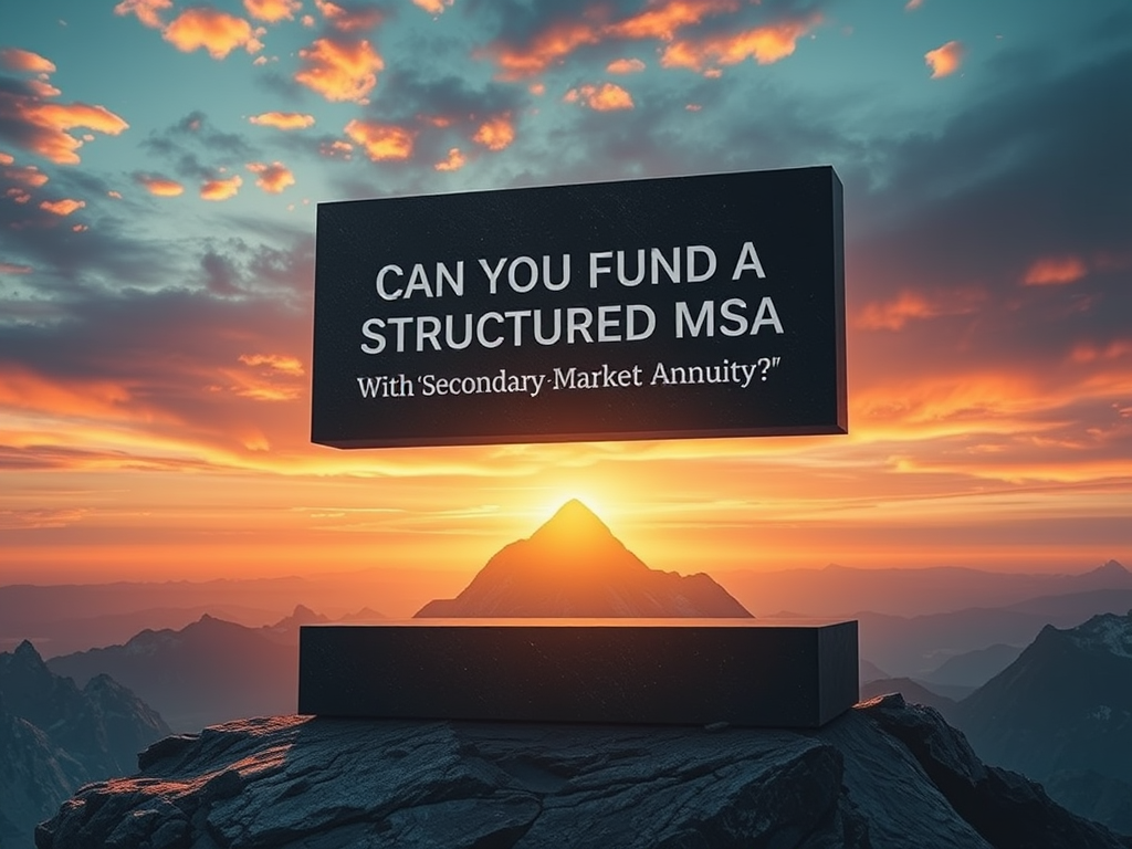Can you Fund a Structured MSA With a “Secondary Market Annuity”?