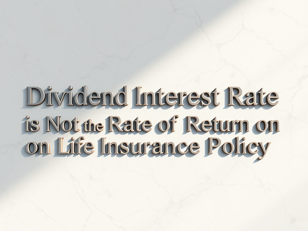 MassMutual Life Insurance Policy Dividend Interest Rate is Not The Rate of Return” on Life Insurance