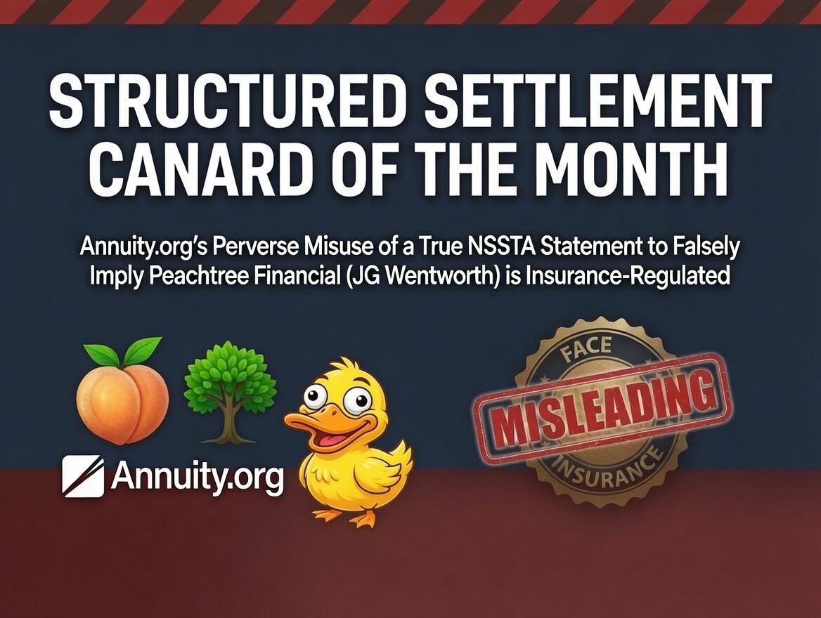 Annuity.Org’s Perverse Contortion of NSSTA Statement is Canard of The Month