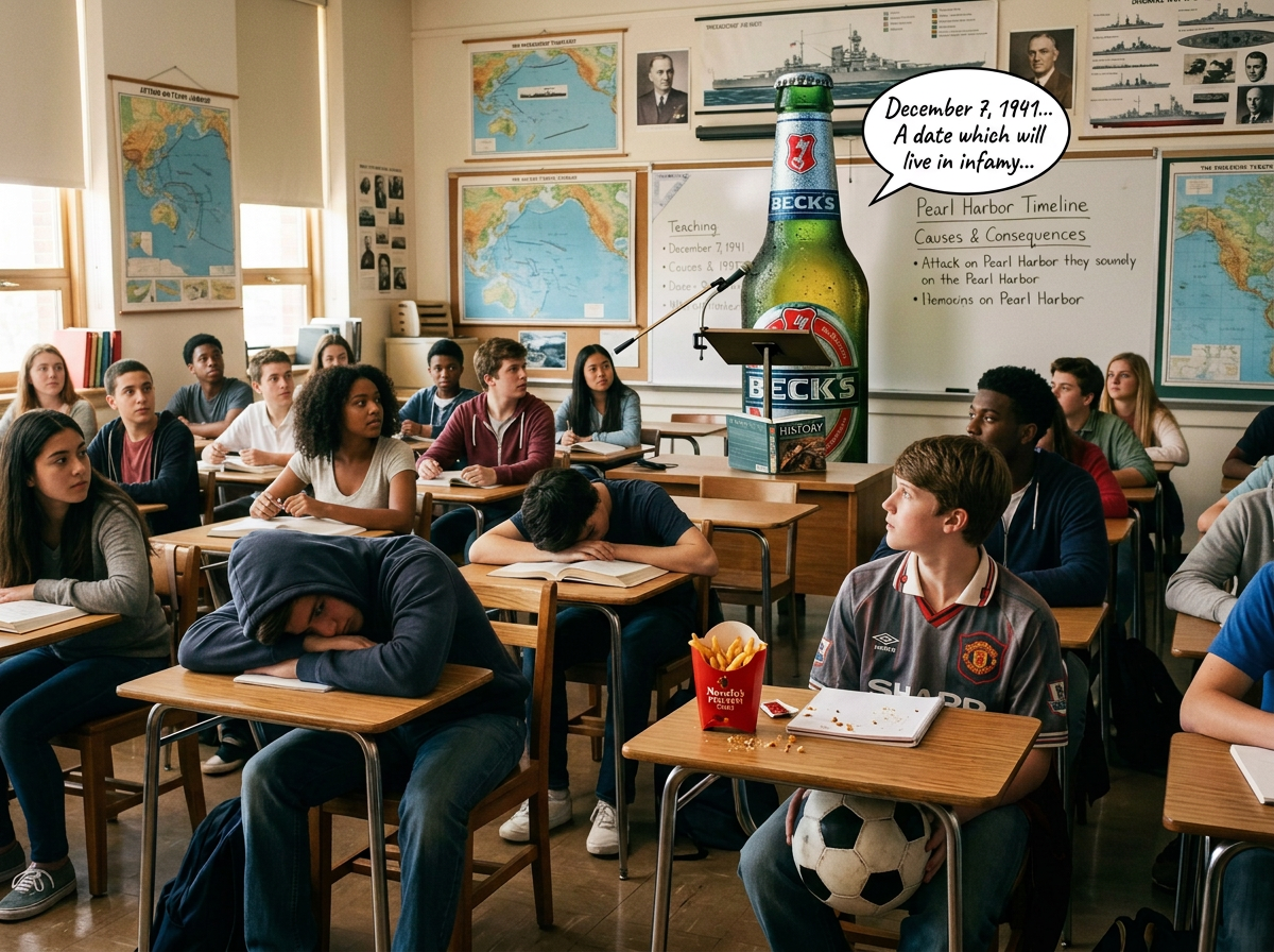 Those Who Snooze in History Class and David Beckham French Fry Bidding Update